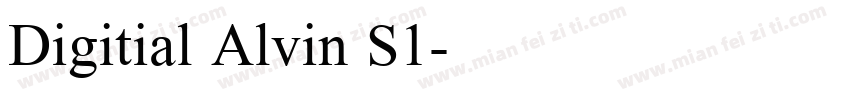 Digitial Alvin S1字体转换